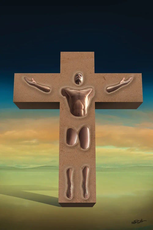 The Man And The Cross by Marcel Caram wall art
