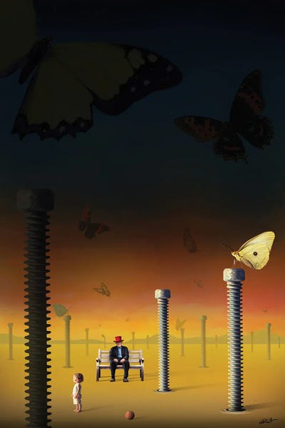 The Butterfly Field by Marcel Caram multi panel art