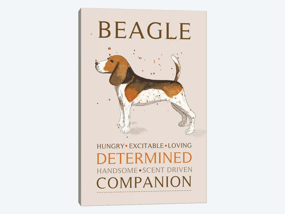 Beagle by Michelle Campbell 1-piece Canvas Print