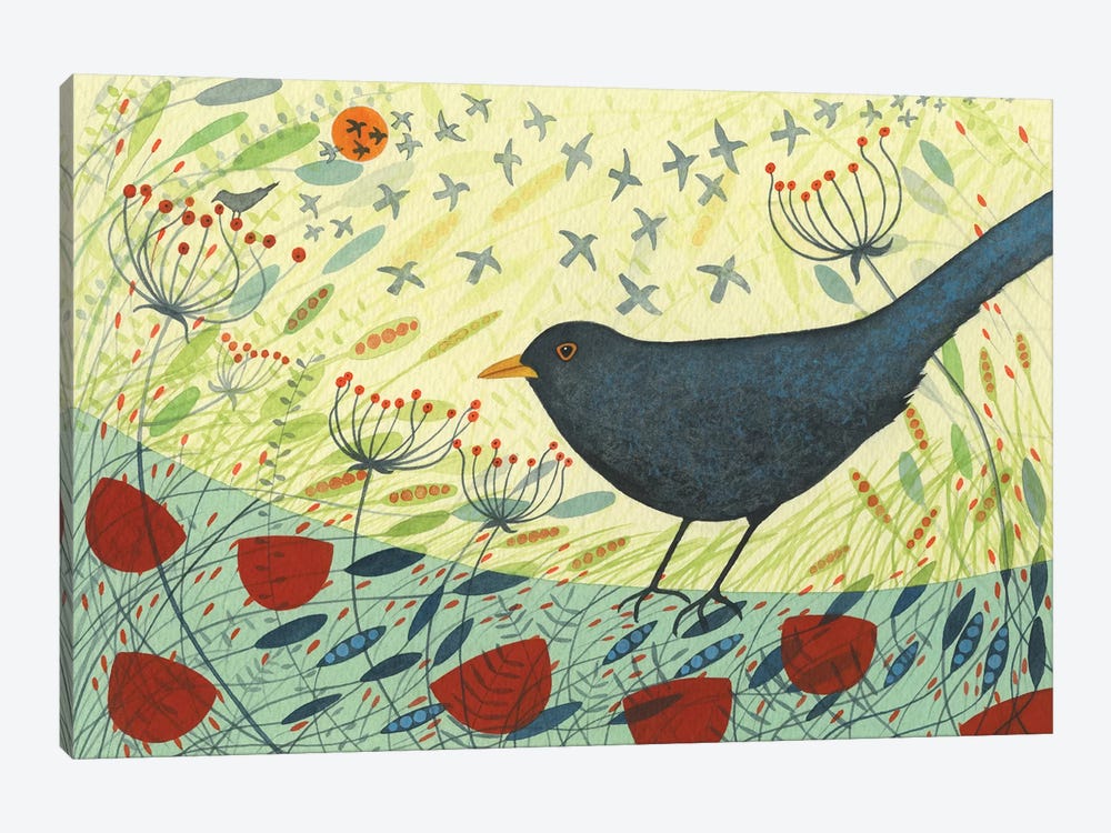 Blackbird & Crow by Michelle Campbell 1-piece Art Print