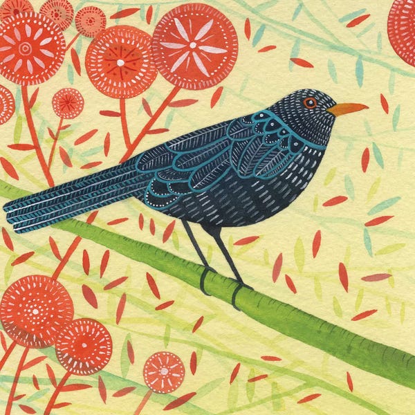 Michelle Campbell: Blackbird Pair II by Michelle Campbell