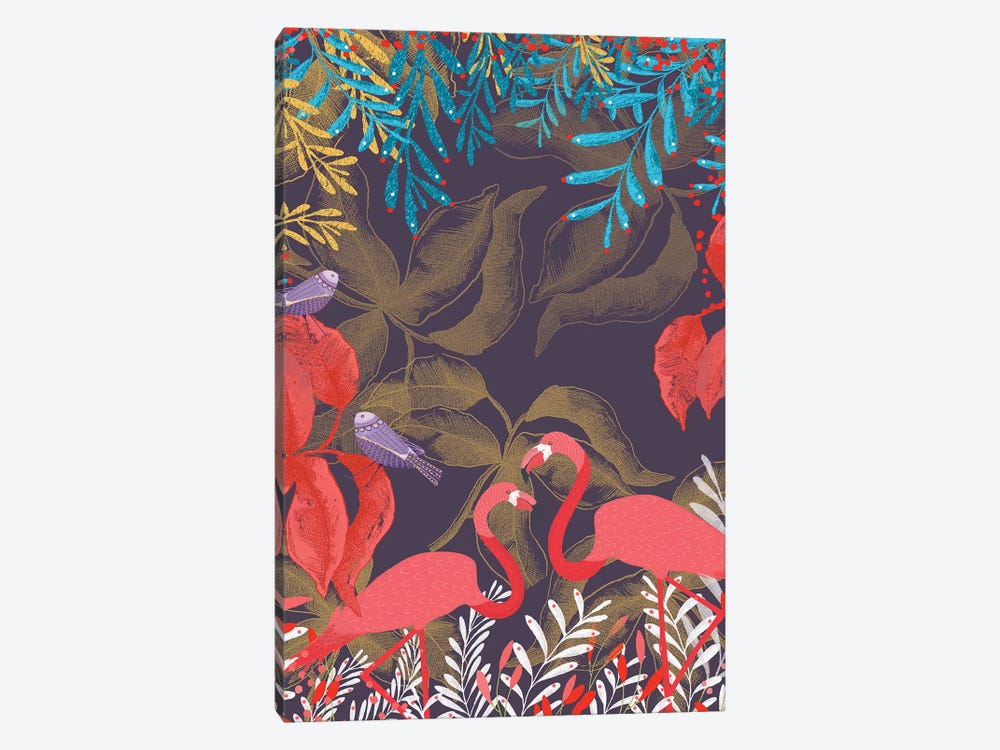 Flamingo Love 1-piece Canvas Print