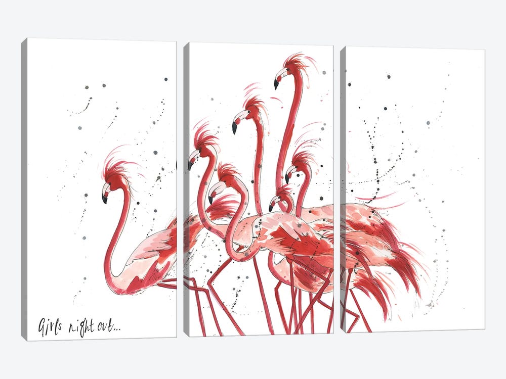 Girls Night Out by Michelle Campbell 3-piece Canvas Art