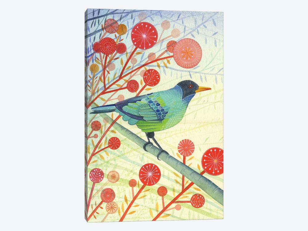 Green Honeycreeper by Michelle Campbell 1-piece Canvas Print