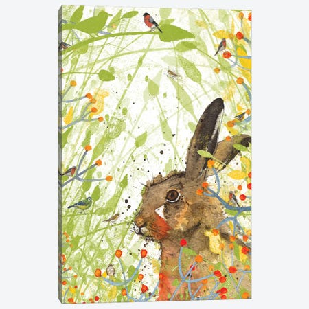 Hare (Birdsong) Canvas Print #MCE25} by Michelle Campbell Canvas Wall Art