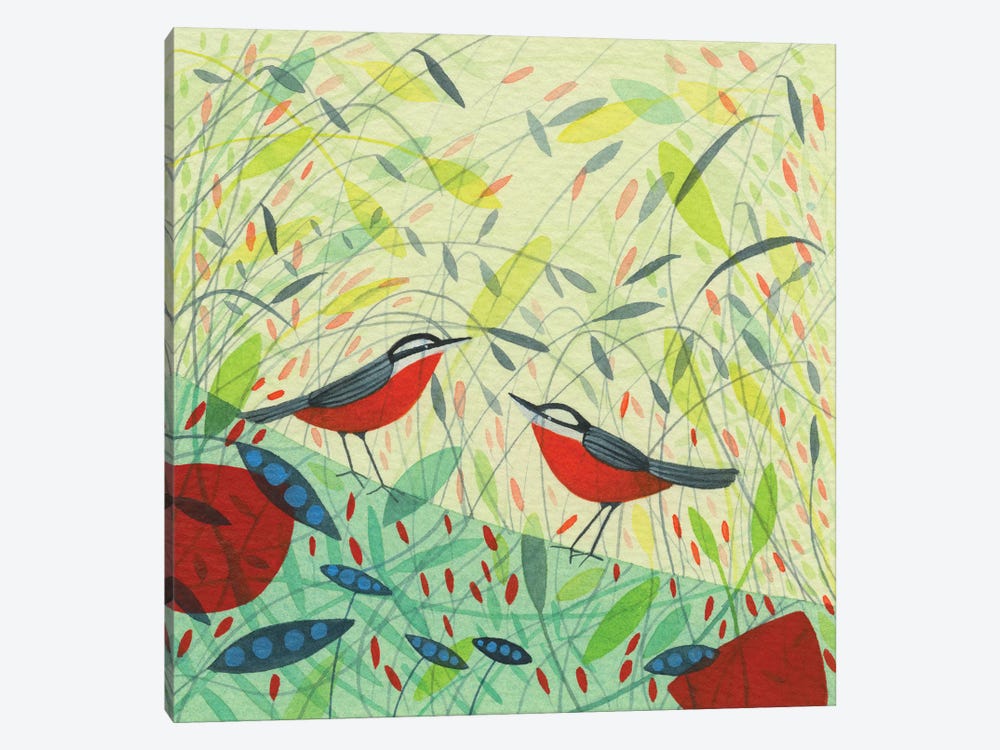 Nuthatches Design by Michelle Campbell 1-piece Canvas Artwork