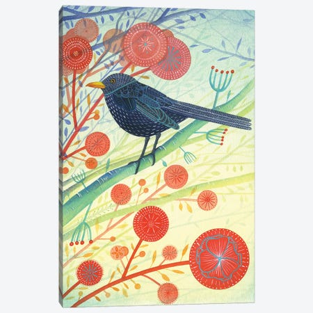 The Blackbird Canvas Print #MCE37} by Michelle Campbell Canvas Print