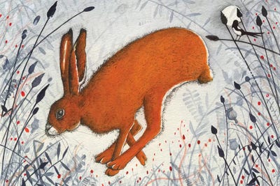 The Hare The Magpie by Michelle Campbell canvas print