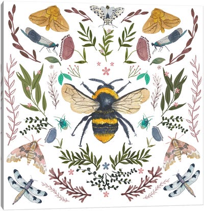Bees Insects Canvas Art Print - Michelle Campbell