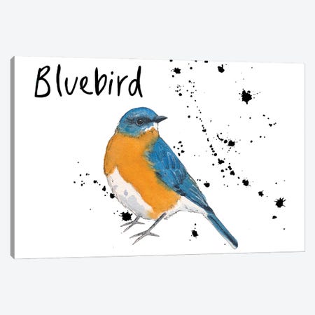 Bluebird Canvas Print #MCE47} by Michelle Campbell Canvas Art