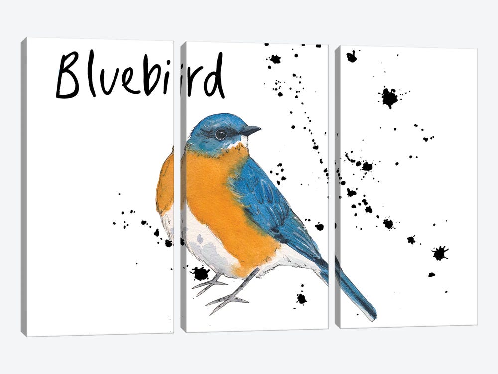 Bluebird by Michelle Campbell 3-piece Canvas Artwork