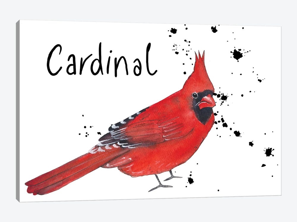 Cardinal by Michelle Campbell 1-piece Canvas Wall Art