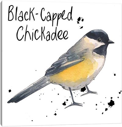 Chickadee Canvas Art Print - Michelle Campbell