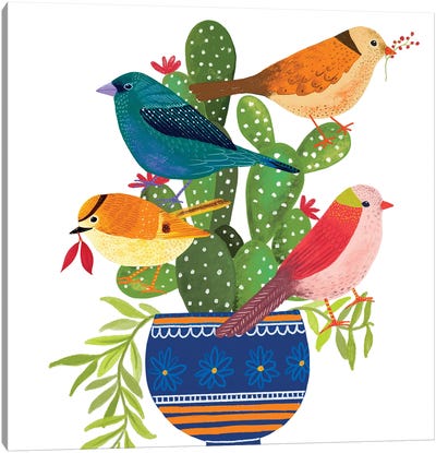 Beautiful Birds Canvas Art Print - Michelle Campbell