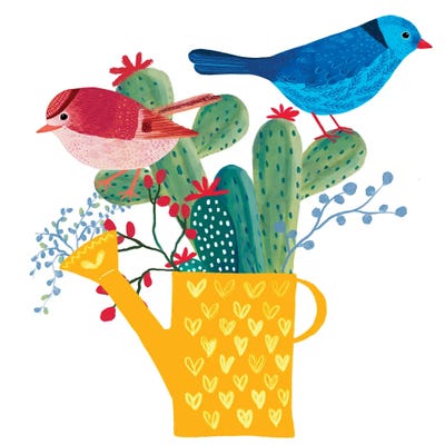 Sunshine Birds by Michelle Campbell canvas print