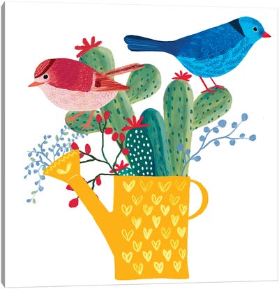 Sunshine Birds Canvas Art Print - Michelle Campbell