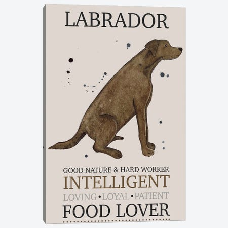 Labrador Dog Characteristics Canvas Print #MCE72} by Michelle Campbell Canvas Artwork