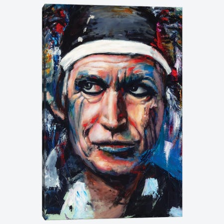 Keith Richards II Canvas Print #MCF15} by Mark Courage Canvas Wall Art