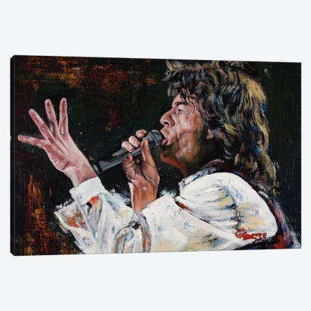 Mick Jagger III Canvas Print #MCF18} by Mark Courage Canvas Art Print