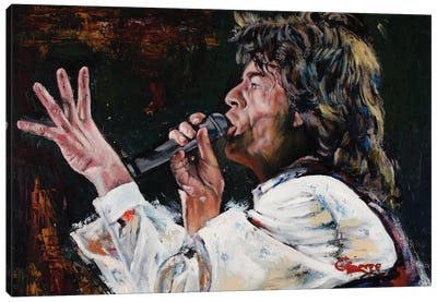 Mick Jagger III Canvas Art Print - Mark Courage