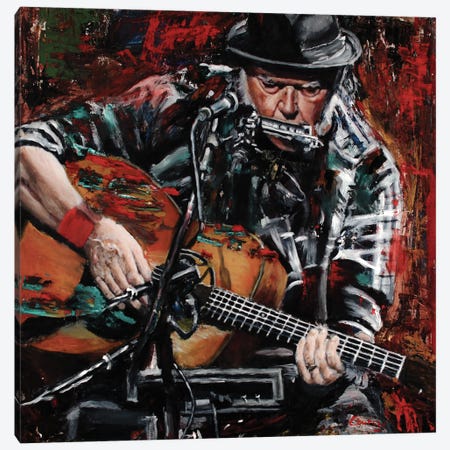 Neil Young Canvas Print #MCF19} by Mark Courage Canvas Print