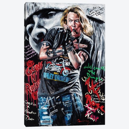 Axl Rose Canvas Print #MCF1} by Mark Courage Canvas Art Print