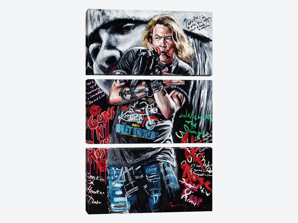 Axl Rose by Mark Courage 3-piece Art Print