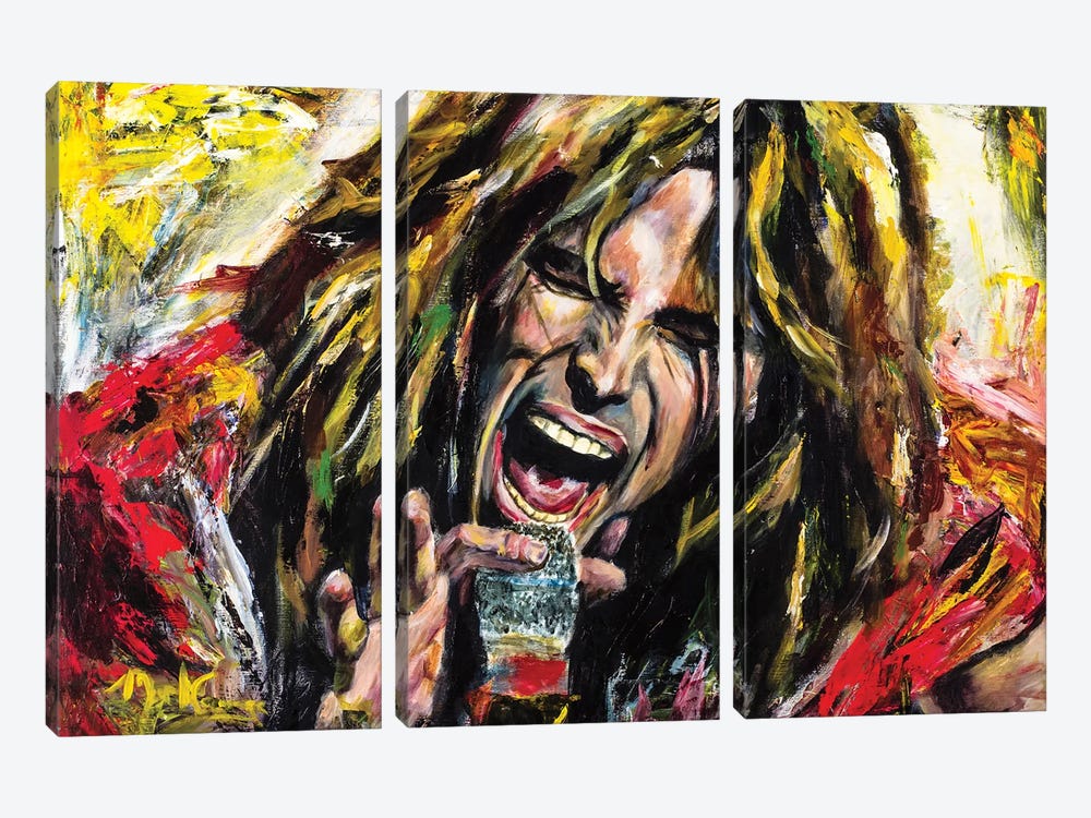 Steven Tyler by Mark Courage 3-piece Canvas Art Print
