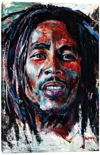 Bob Marley Canvas Art Print - Mark Courage