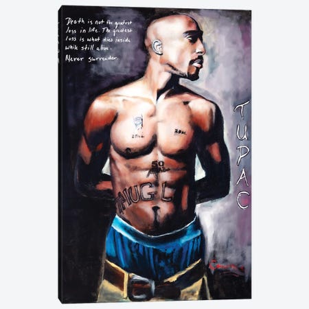 Tupac Canvas Print #MCF8} by Mark Courage Art Print