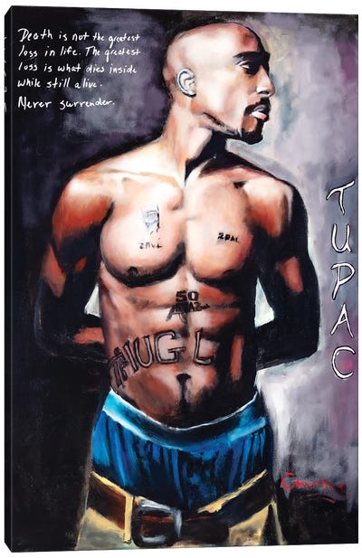 Tupac Canvas Art Print - Mark Courage