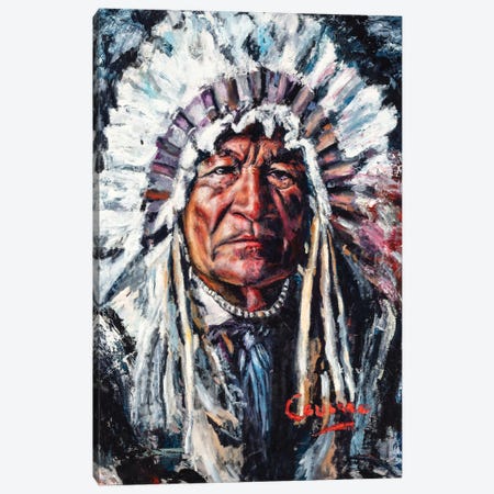 Chief Canvas Print #MCF9} by Mark Courage Art Print