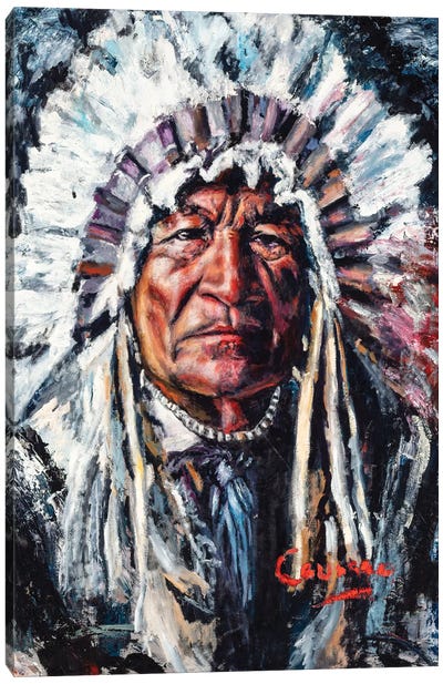Chief Canvas Art Print - Mark Courage