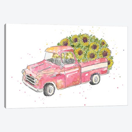 Flower Truck III Canvas Print #MCG3} by Catherine McGuire Canvas Art
