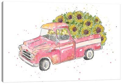 Flower Truck III Canvas Art Print