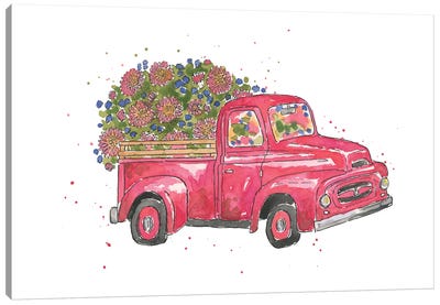 Flower Truck IV Canvas Art Print