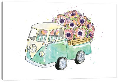 Flower Truck V Canvas Art Print
