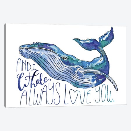 Whale Love I Canvas Print #MCG7} by Catherine McGuire Canvas Art Print