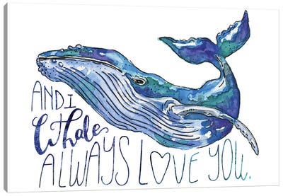 Whale Love I Canvas Art Print
