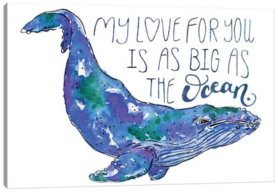 Whale Love II Canvas Art Print