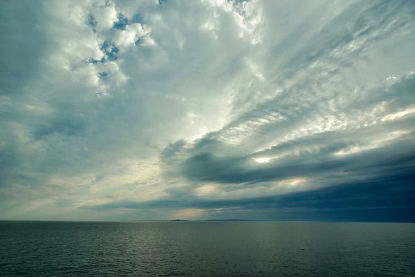 Canada, Quebec, Iles-De-La-Madeleine. Open Sea, View Of Ile D'Entree