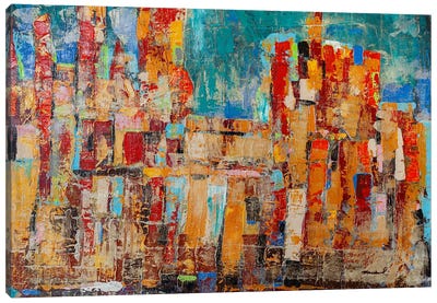 Red Rocks Canvas Art Print - Large Abstract Art