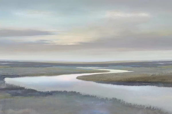 Large Art for Bathroom - Canvas Prints: Riverbend IV by Christy McKee