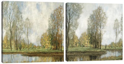 Down By The Water Diptych Canvas Art Print