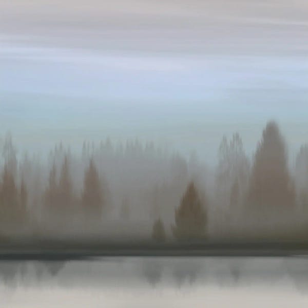 Madeline Clark: At Dawn Blue Sky I by Madeline Clark