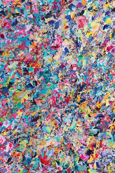 Colorful Abstracts: 10 Year Table Canvas by Michael Carini