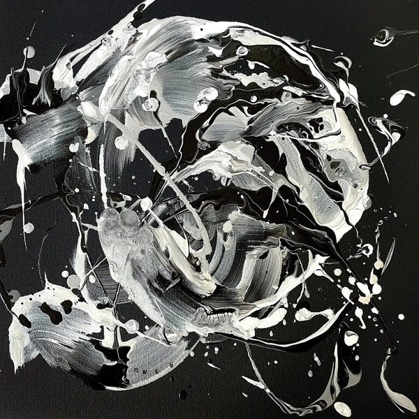 Similar To Jackson Pollock: It's Not Always Black And White (5150 Shades Of Grey) IV by Michael Carini