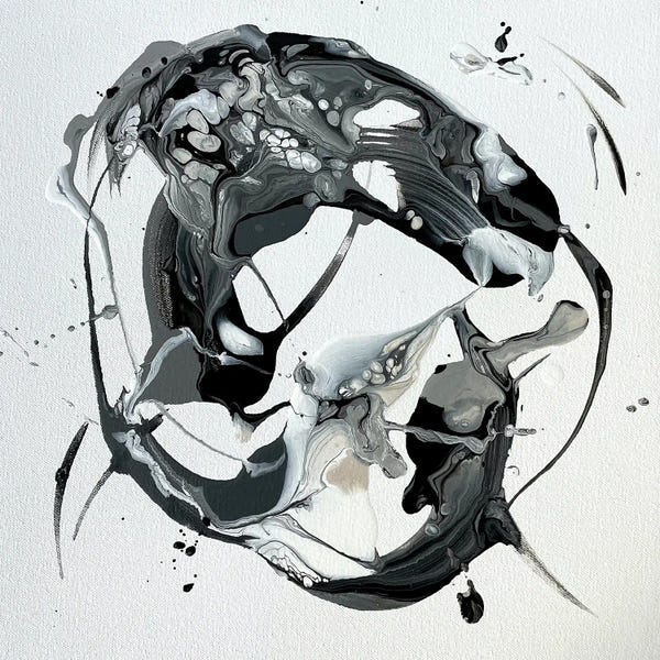 Similar To Jackson Pollock: It's Not Always Black And White (5150 Shades Of Grey) I by Michael Carini