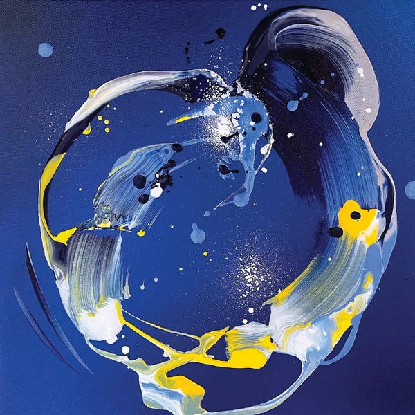 International Klein Blue: Van Gogh's Shooting Stars IV by Michael Carini