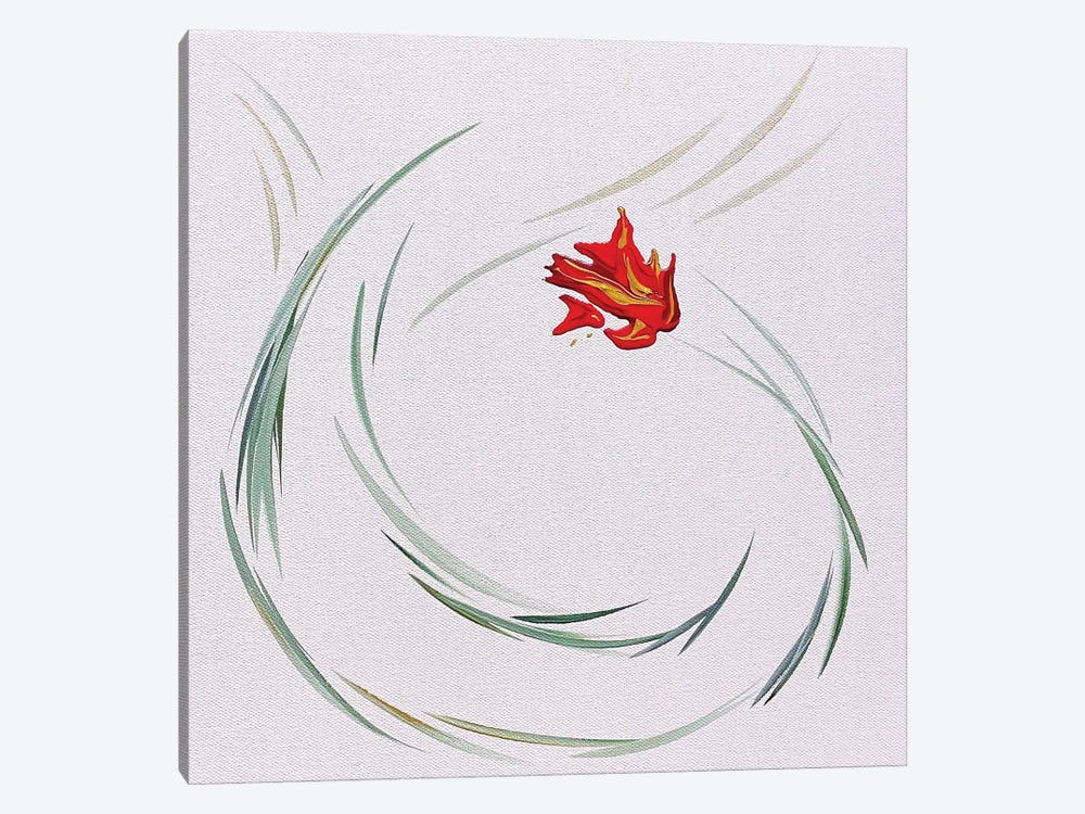 Phoenix Fire Flower (Rose Bud) by Michael Carini 1-piece Canvas Art Print
